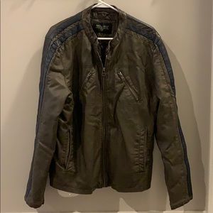 Wilson Faux leather bomber jacket